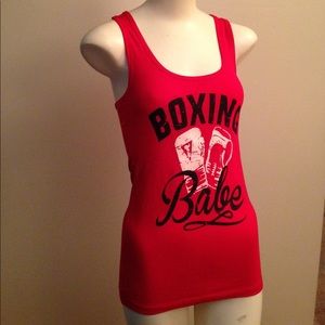 Next Level Boxing Babe Red Racer Back Tank S
